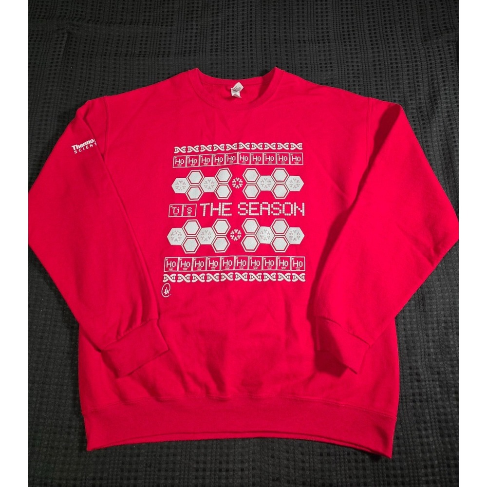 Thermo Fisher Scientific Christmas Sweatshirt Tis The Season Chemistry Red
